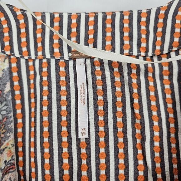 Free People Mix and Match Blouse Tea Combo Crop Top Wide Long Sleeve Women's XS - Picture 4 of 6